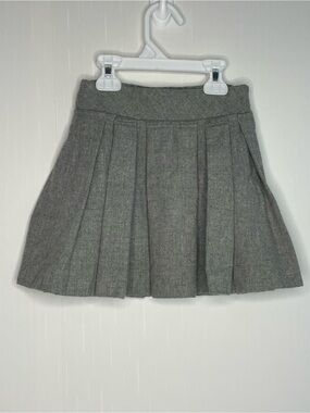 Crewcuts by J.Crew Girls Pleated Wool Blend Skirt Gray Size 4/5